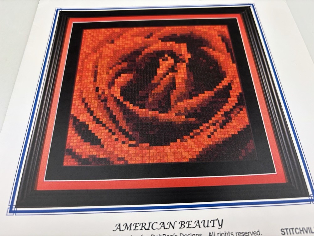 DebBee’s designs American Beauty needlepoint pattern 8S