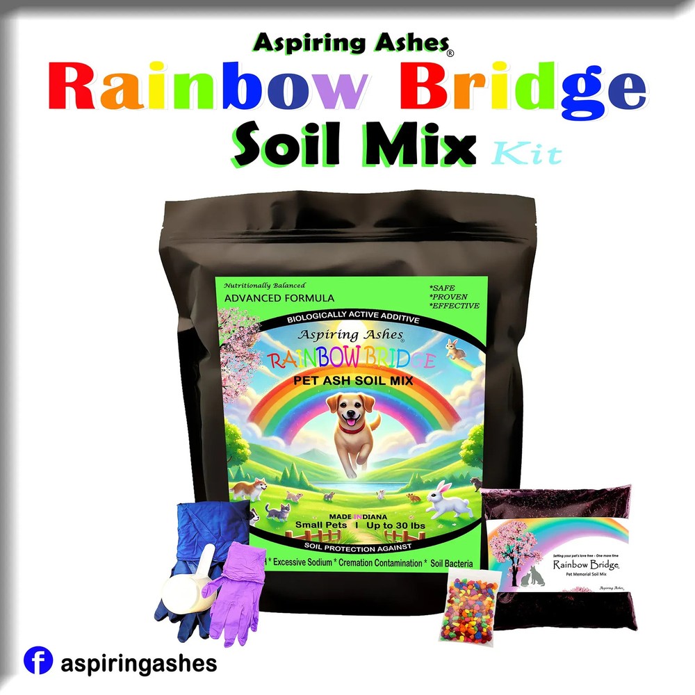 Rainbow Bridge Soil Mix Kit : Pet Memorial Kit - EXTRA LARGE