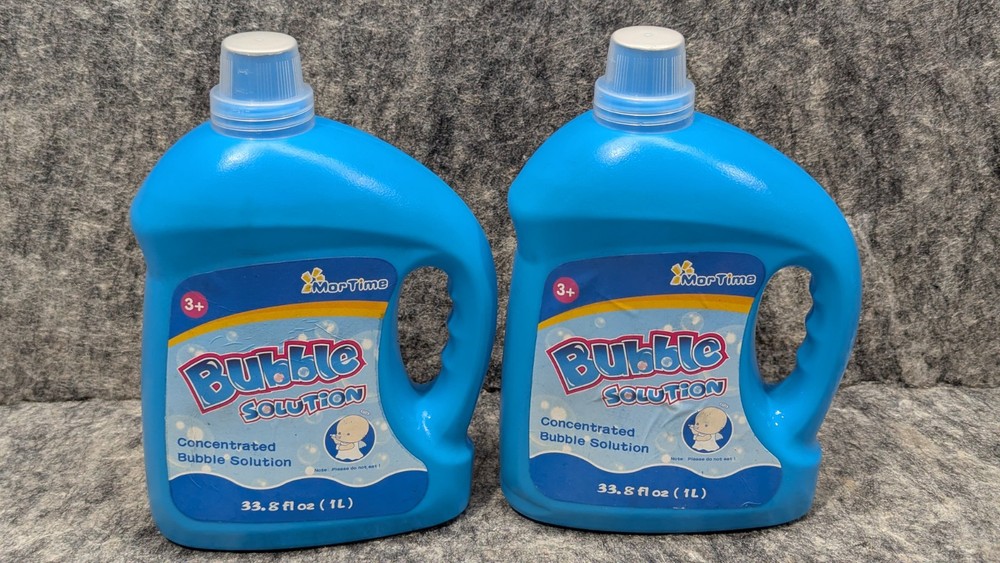 3 x Mortime Concentrated Bubble Solution, 1 L/ 33.8 OZ Refill - Bubble Machines