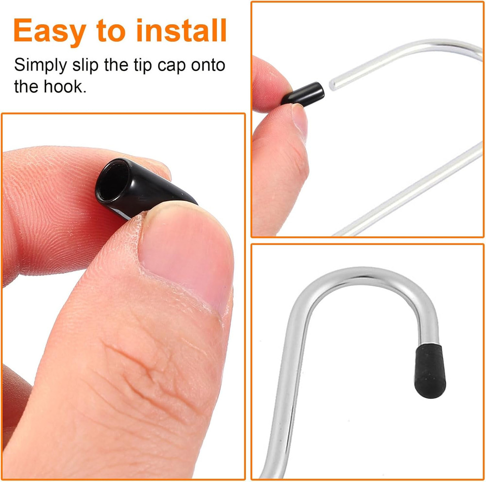 100Pcs Pegboard Hooks Protector Rubber End Caps, Peg Board Hook Flexible Prongs