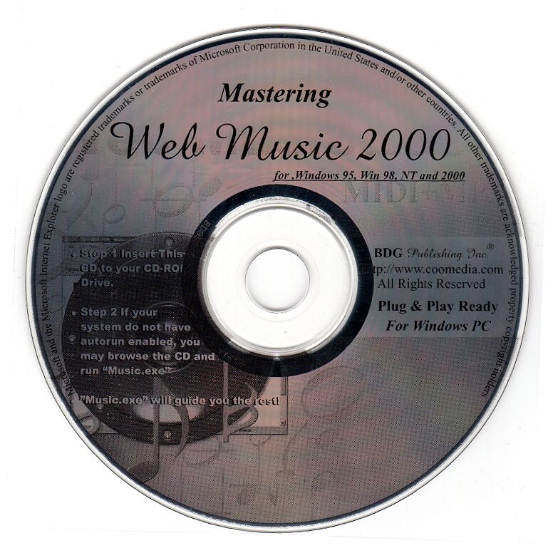 Mastering Web Music 2000 (PC-CD-ROM, 1999) for Windows - NEW CD in SLEEVE