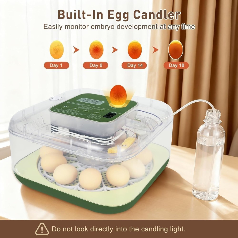 Series IV - 12 Egg Fully Automatic Incubator, Low Maintenance, Intelligent Se...