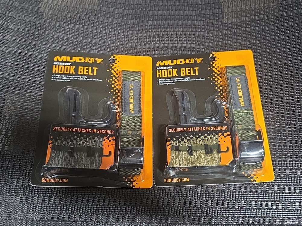 Muddy Accessory Hook Belt | Durable Adjustable Hunting Gear Holder, 2-Pack