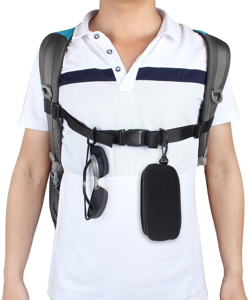Backpack Chest Strap with Quick Release Buckle - Adjustable 8" - 22" for Comfort