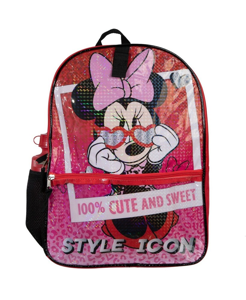 Minnie Mouse Backpack Bioworld 5 Piece Set NEW FAST SHIP