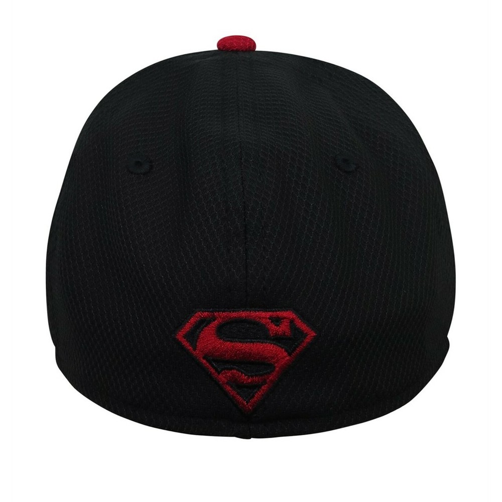 Superboy Symbol Red & Black 39Thirty Fitted Hat Black