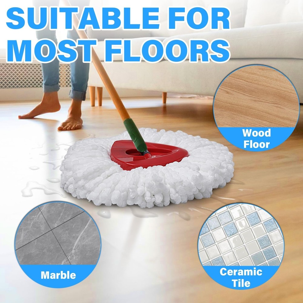 Mop Replacement Heads for O Cedar: Mop Replace Head Easy Wring Spin - Mop Hea...