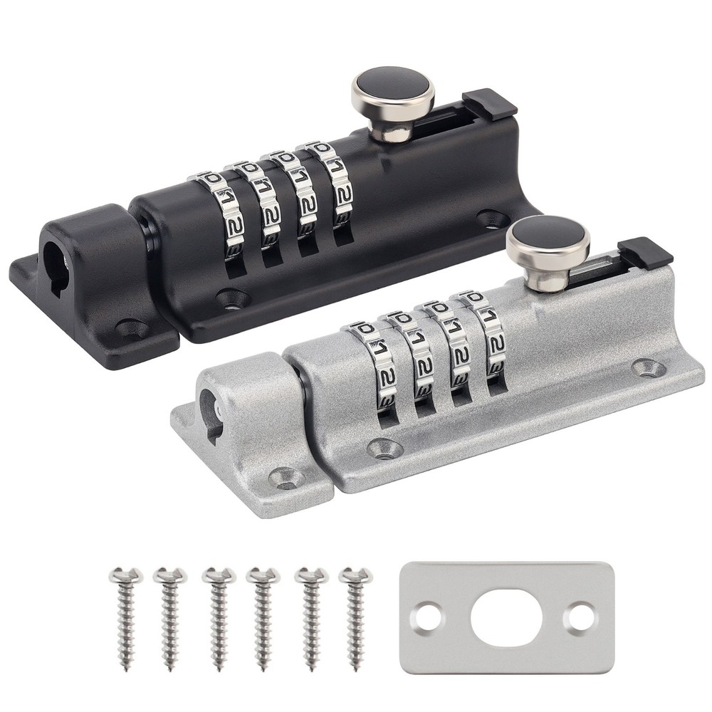 4-Digit Keyless Combination Bolt Gate Lock Security for Door Gate Shed