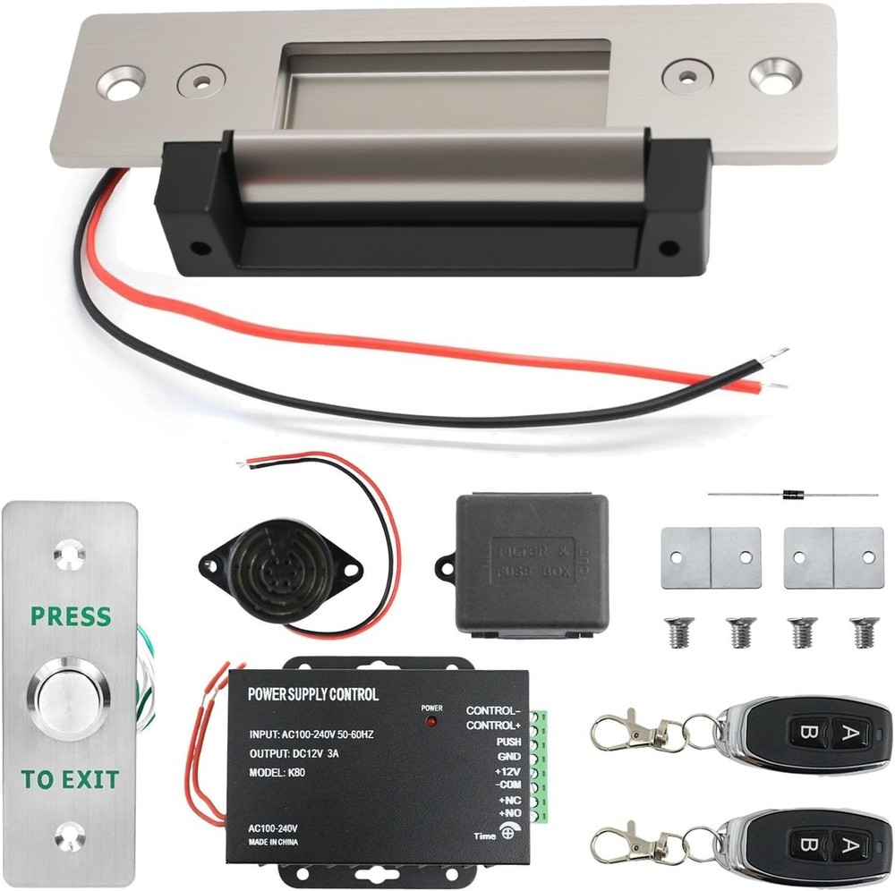 Access Control Electric Strike Door Lock Fail-Secure/Fail-Safe Kit System