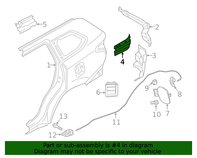 Genuine Mitsubishi Reinforced Panel 5301F628