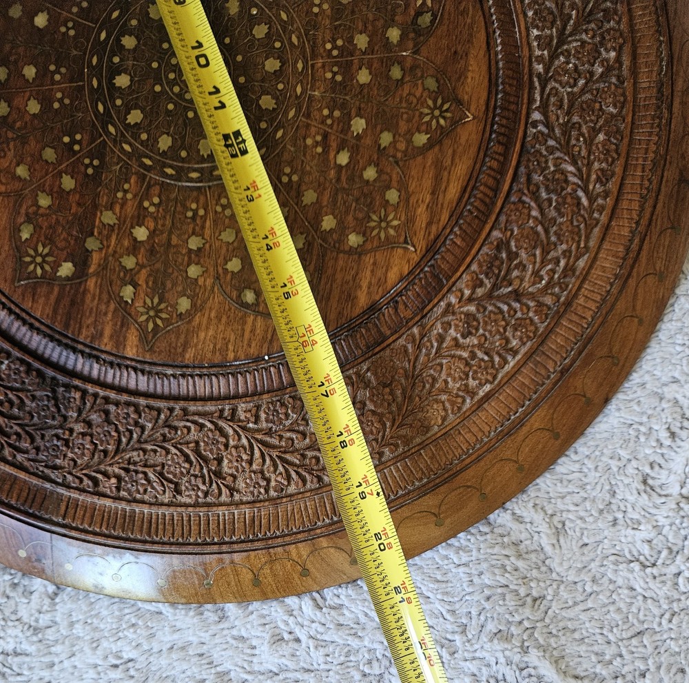 VTG Anglo Indian Octagonal Side Table 21" Tall