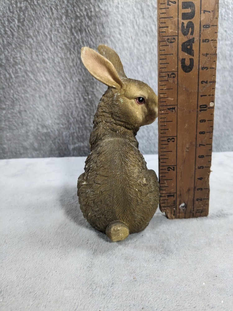 Resin Bunny Rabbit Stone Textured 6” Tall Spring Easter Decor