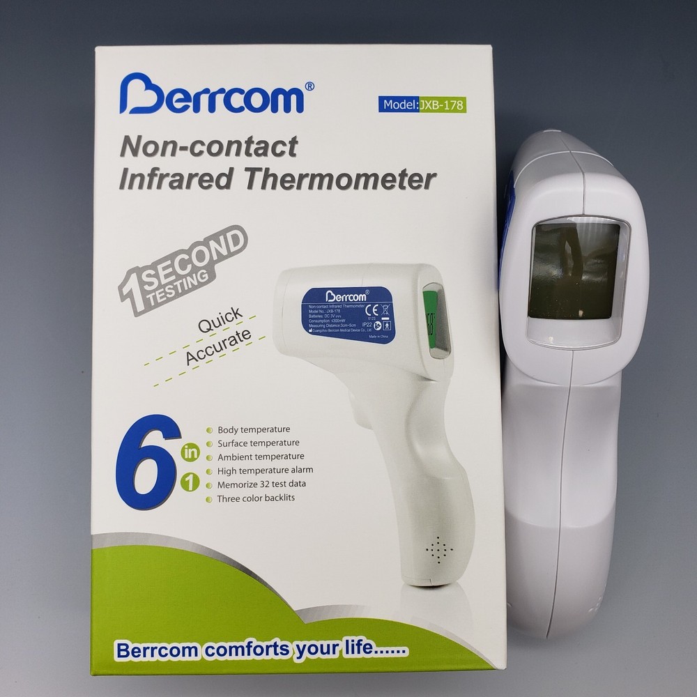 Berrcom JXB-178 Non-Contact Handheld Infrared Forehead Thermometer Surface Temp.