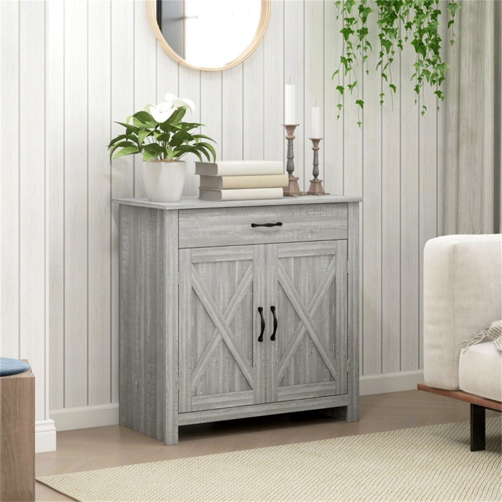 Kitchen Sideboard Storage Cabinets Coffee Bar Cabinet Stone Gray