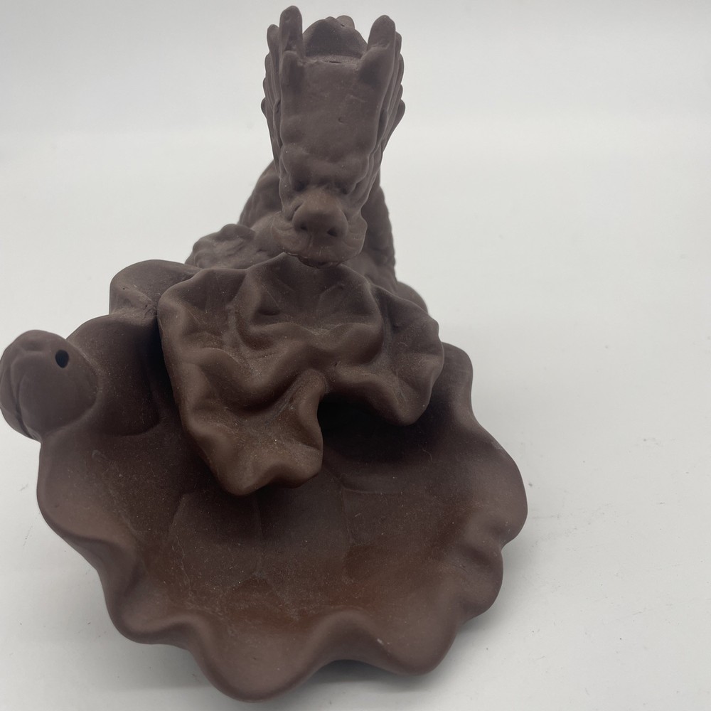 Dragon Brown Pottery Intense Holder 6”