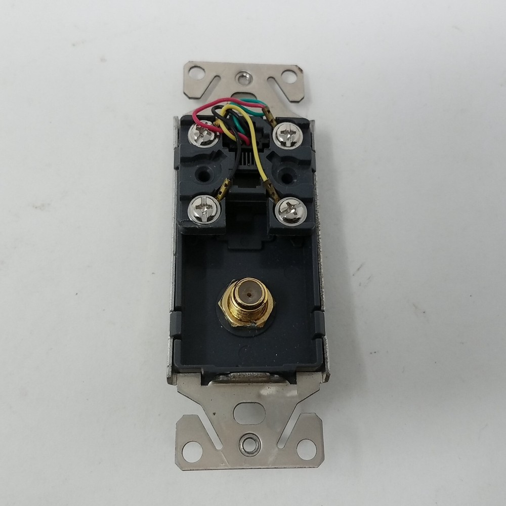 Cooper Phone Video Cable CATV Jack Telephone Wall Plate