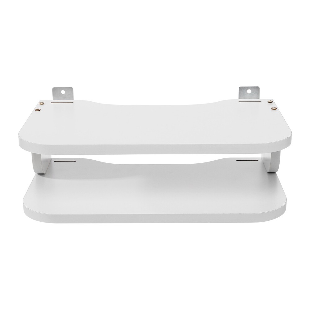 TV Component Holder 2-Tier Wall Mount/Tabletop Floating Shelf Set-top Box Shelf