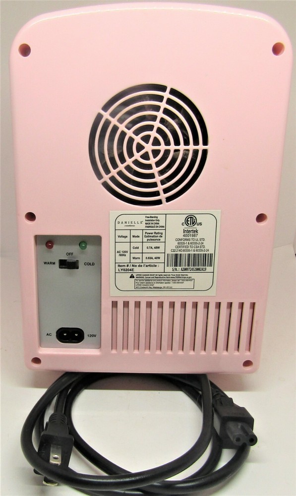 Danielle Creations, Intertek Pink Warm/Cold Mini Cooler/Warmer.