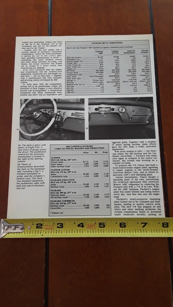 1956 PACKARD 400 ORIGINAL 1992 ARTICLE