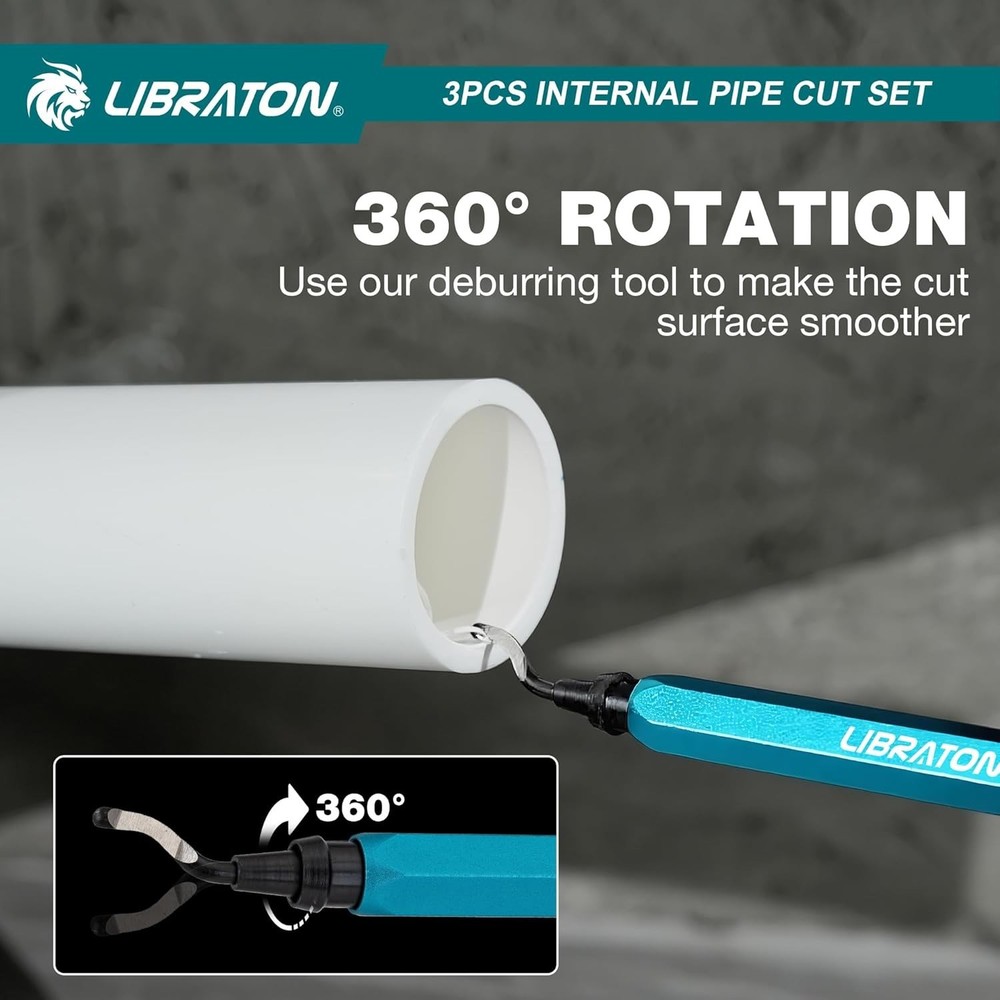 Complete Internal Pipe Cutting Set for PVC & PE Pipes - Lightweight & Efficient