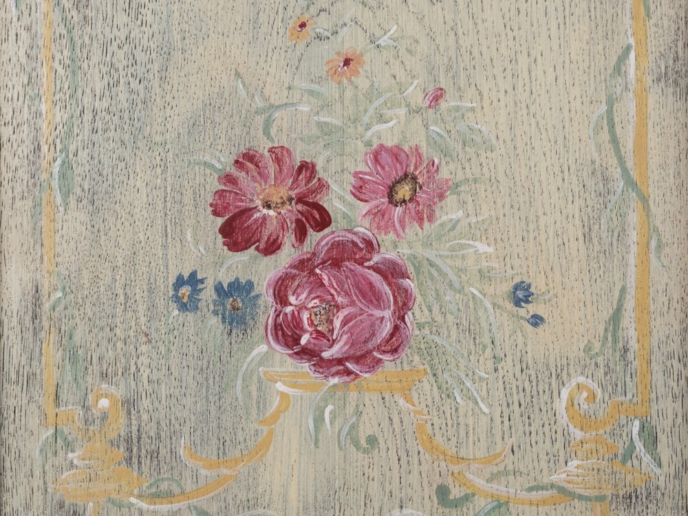 Antique completely restored hand-painted wardrobe