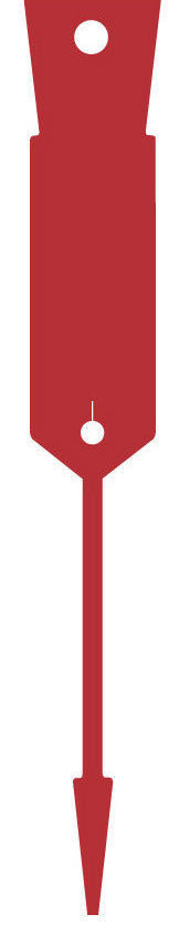 Arrow Disposable Plastic Key Tags-RED x 500 -FREE POST