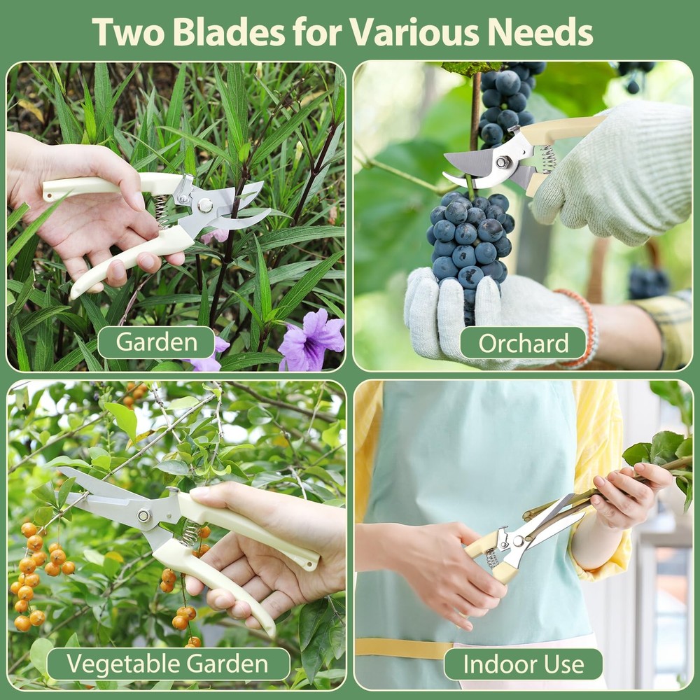 4PACK Pruning Shears, Stainless Steel Garden Sharp Handhled...