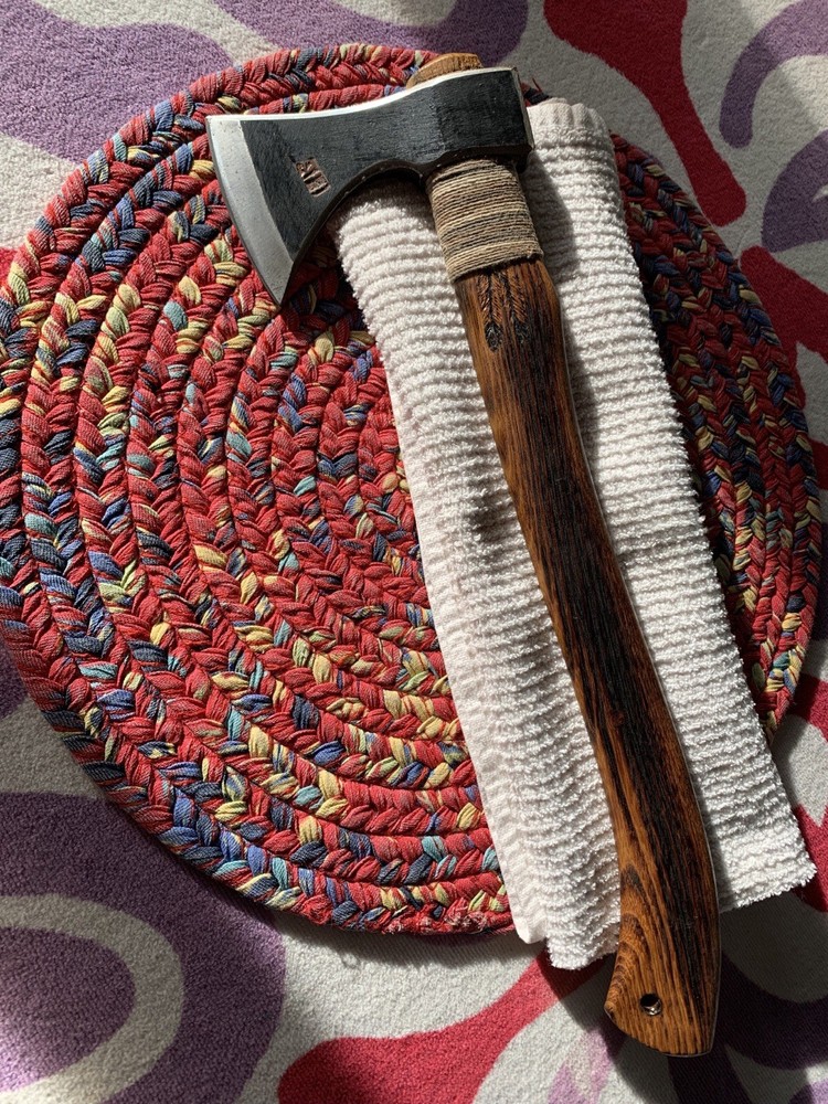 Handmade Acacia Wood Tomahawk