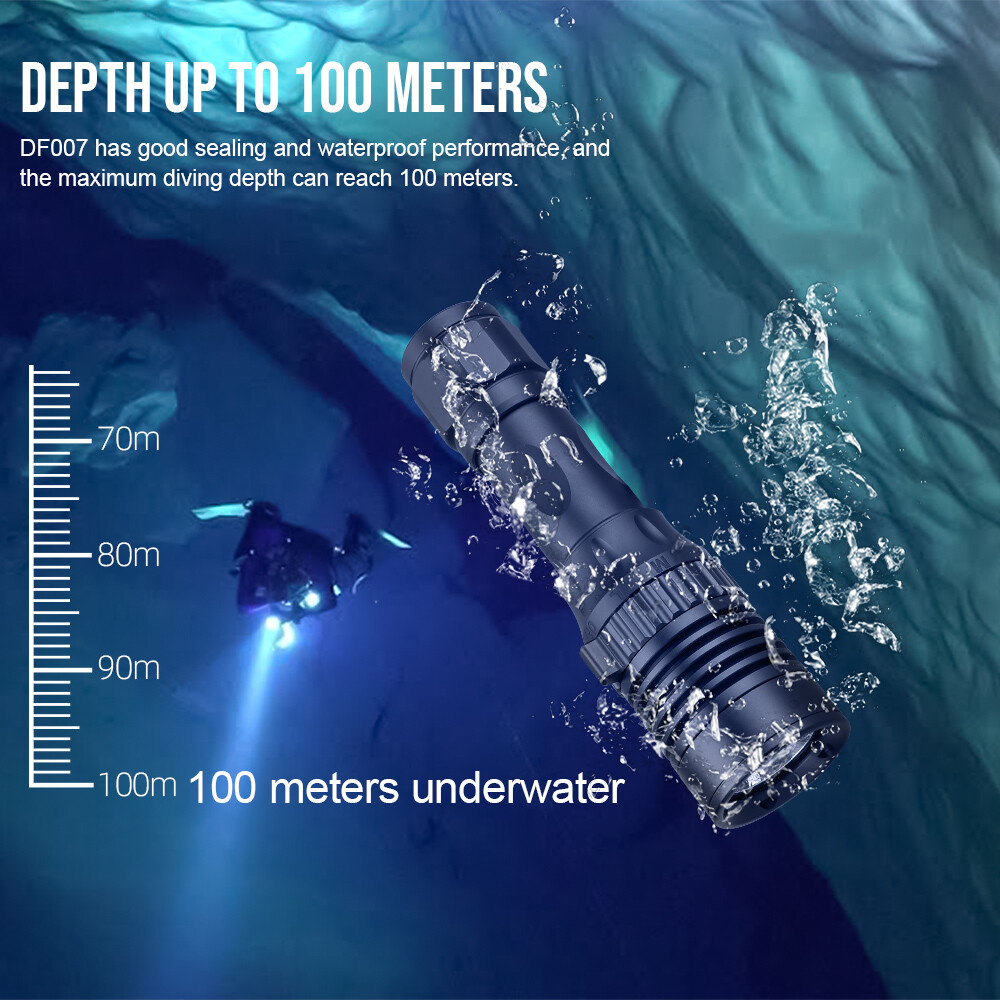 Trustfire DF007 Diving Flashlight 3350 Lumen 100Meter 3 Modes Scuba Dive Light