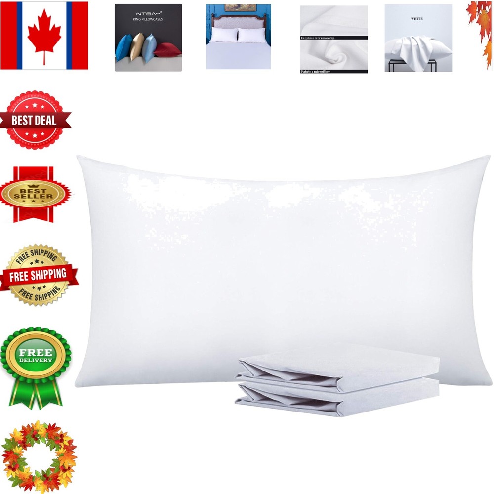 Soft King Pillowcase Set - Durable Brushed Microfiber Bedding Essentials