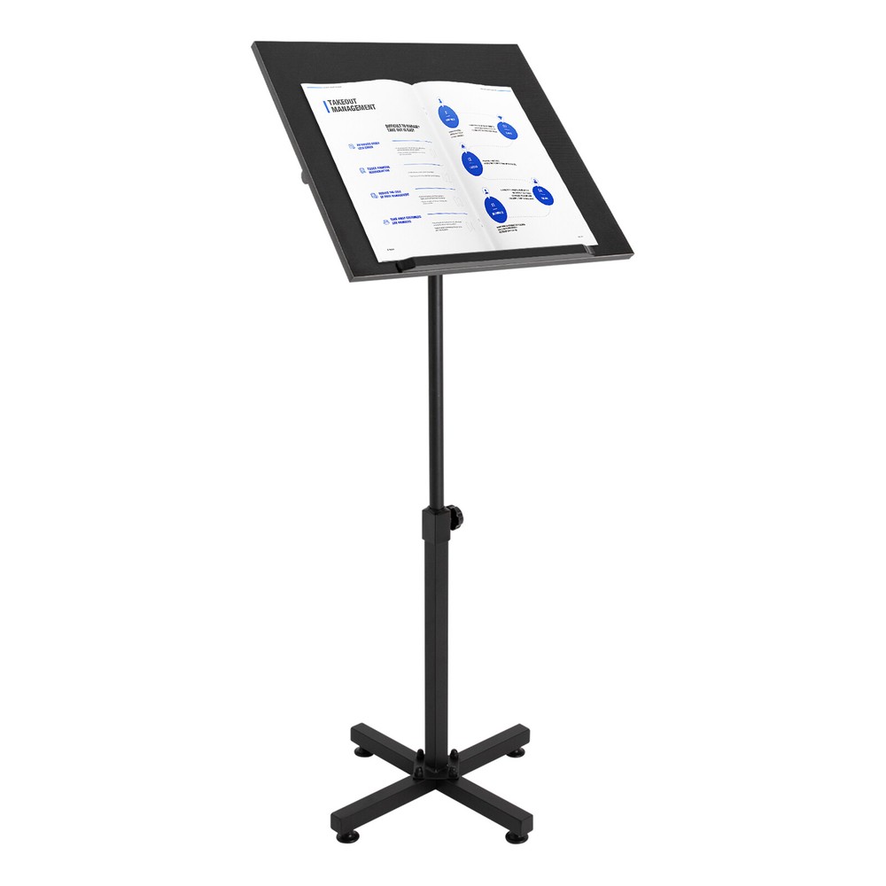 Podium Lectern Presentation Laptop Table Adjustable Stand Tilting Desktop Black