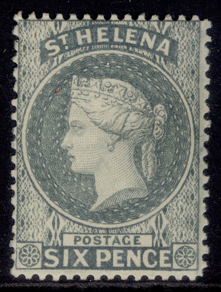 ST. HELENA QV SG44, 6d grey, M MINT. Cat £48.