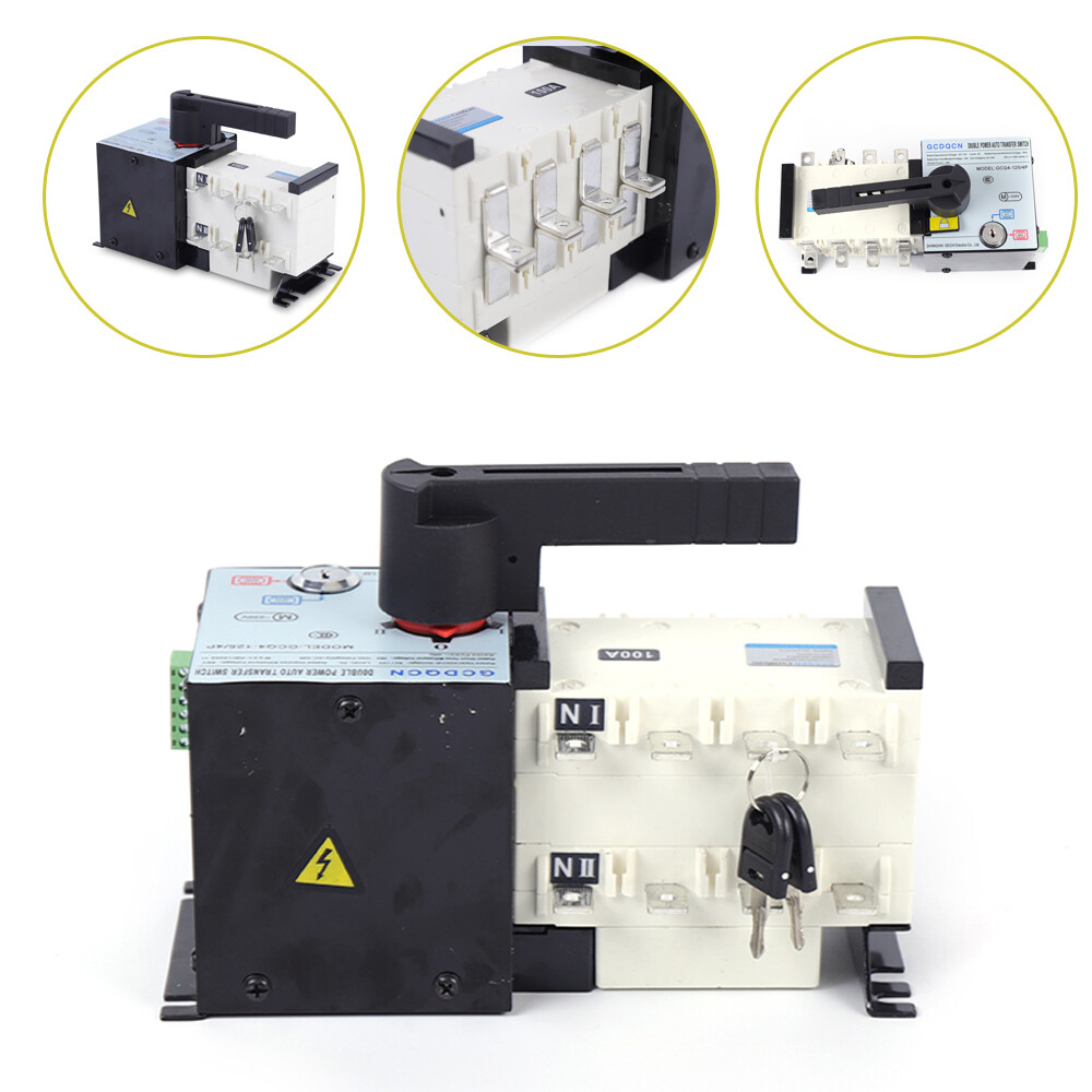 100 AMP GENERATOR AUTOMATIC TRANSFER SWITCH 4P 50/60Hz Dual Power PC Level