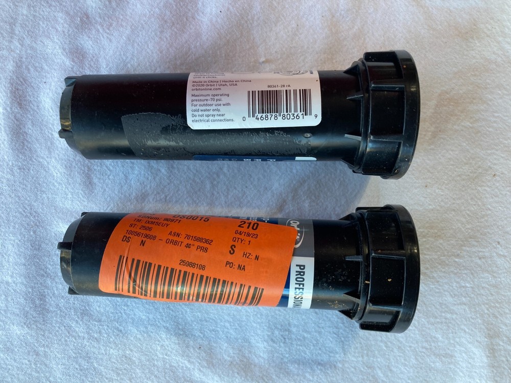 (2) Orbit 80361 Pop-Up Spray Head Pressure Regulated Body Only