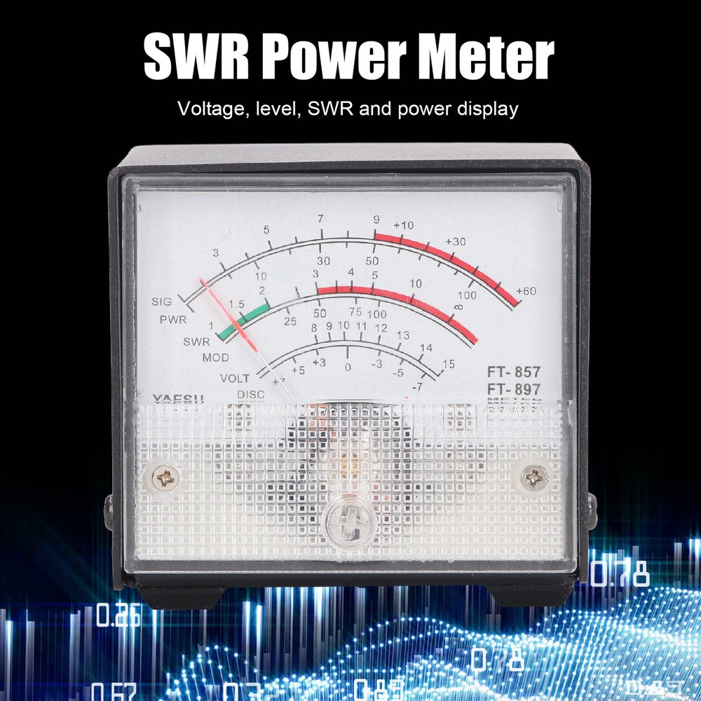 SWR Test Meter Pointer Type Power Detector Standing Ratio Meter Tool Part