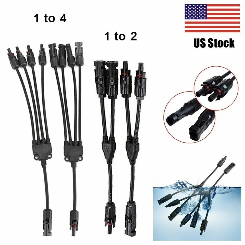 Y Branch Solar Panel Cable Wire Connector MMF FFM Set Wire T Splitter Waterproof