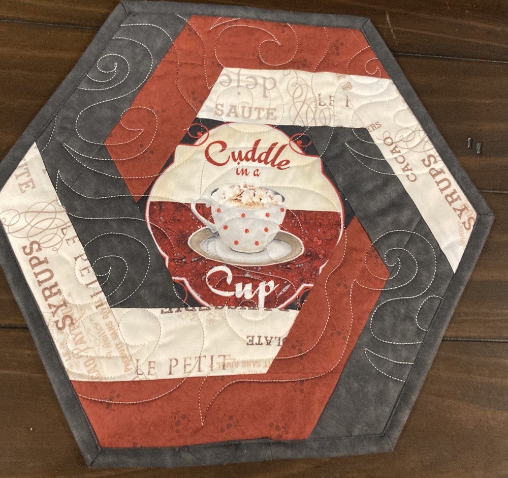 February Cuddle in a Cup – Quilted Table Topper