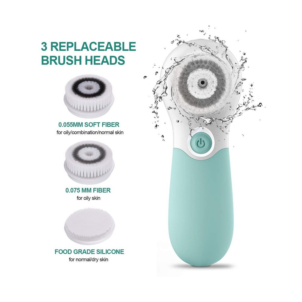 Facial Cleansing Brush Bundled Set with 3pcs Replacements Fast Ship