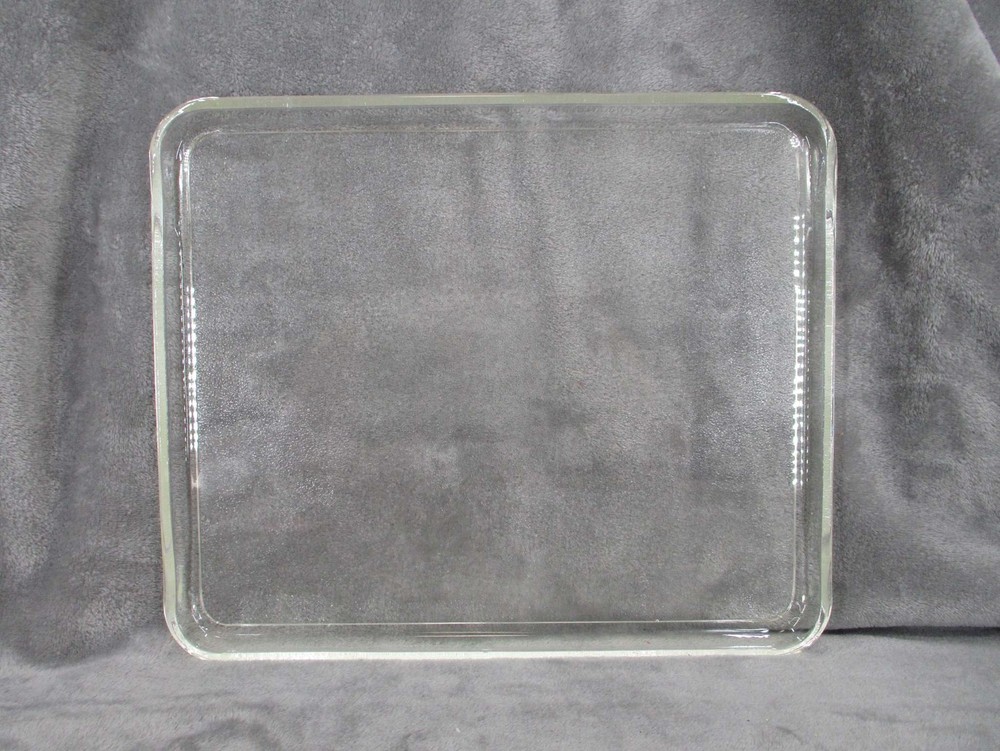 Glass Baking Dish Plate Rectangular Clear 9x13 Inch Heavy Duty Kitchenware Used