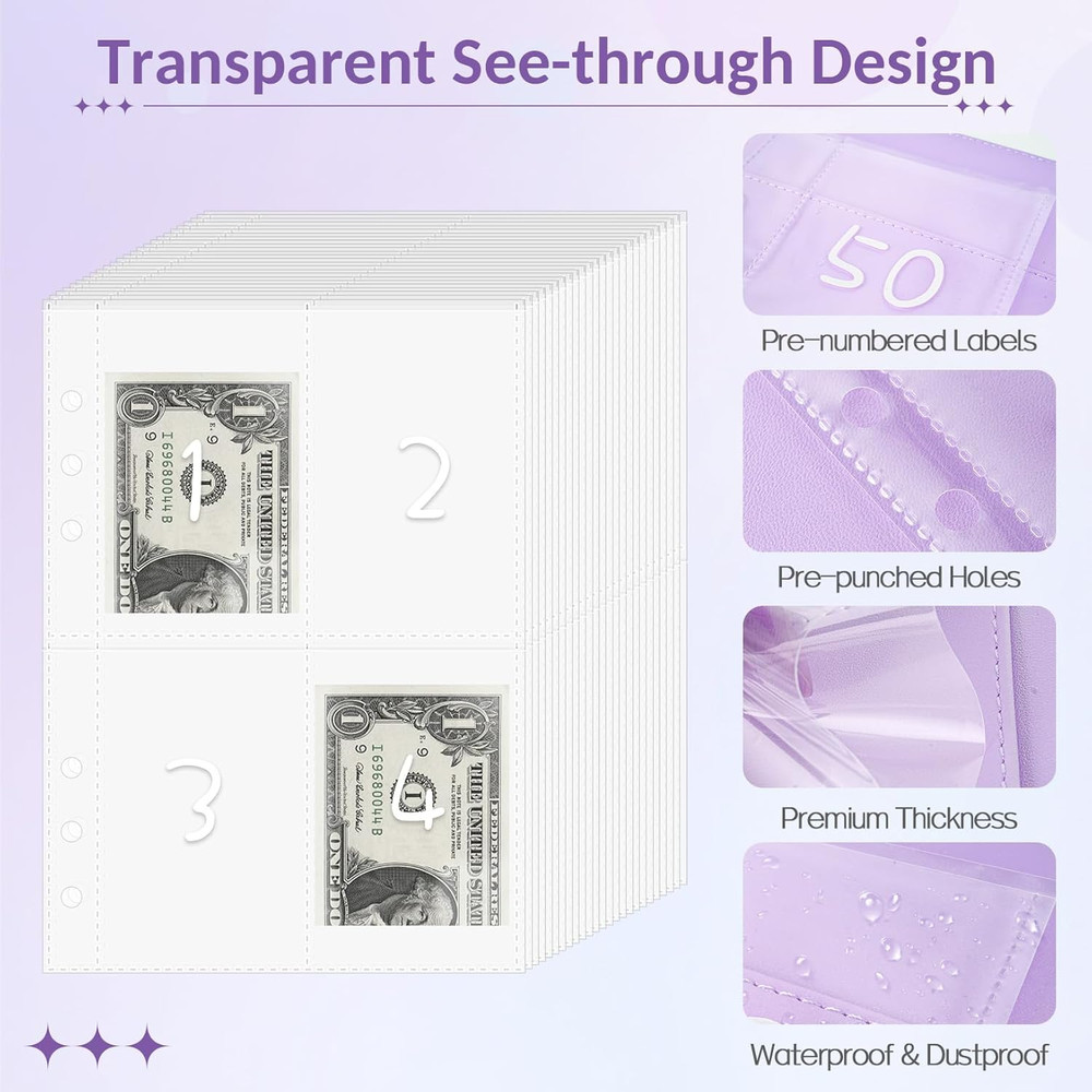 100 Envelopes Money Saving Challenge, Savings Challenges Book with Envelopes & C