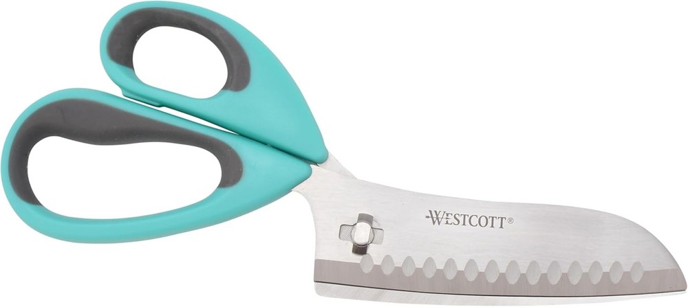 Titanium-Bonded Soft Handle Kitchen Pizza Scissors with Detachable Handles, T...