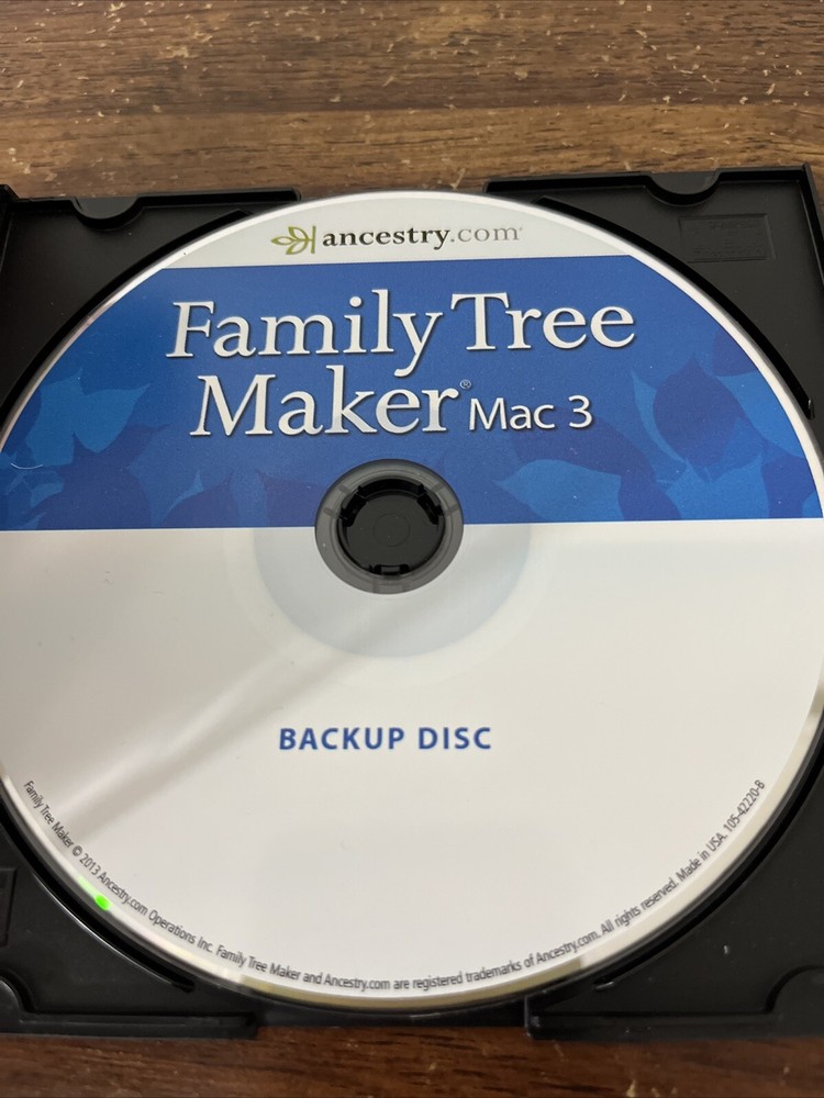 Family Treemaker Mac 3 Backup Disc