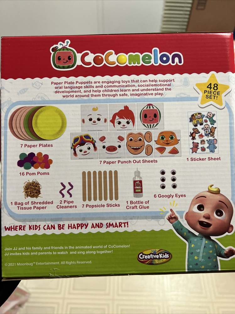 Cocomelon Paper plate masquerade kit