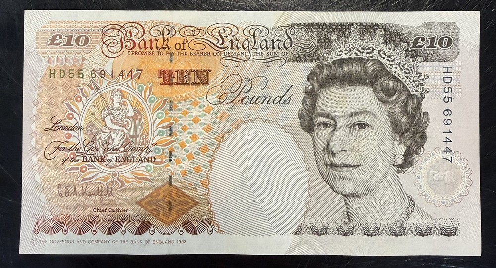 Old Ten £10 Pound Note Uncirculated