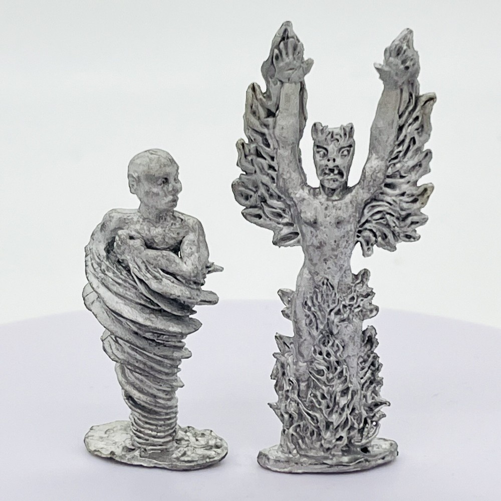 Lance & Laser D&D #004 Elementals Fire & Wind Miniature Figures Dungeons Dragons