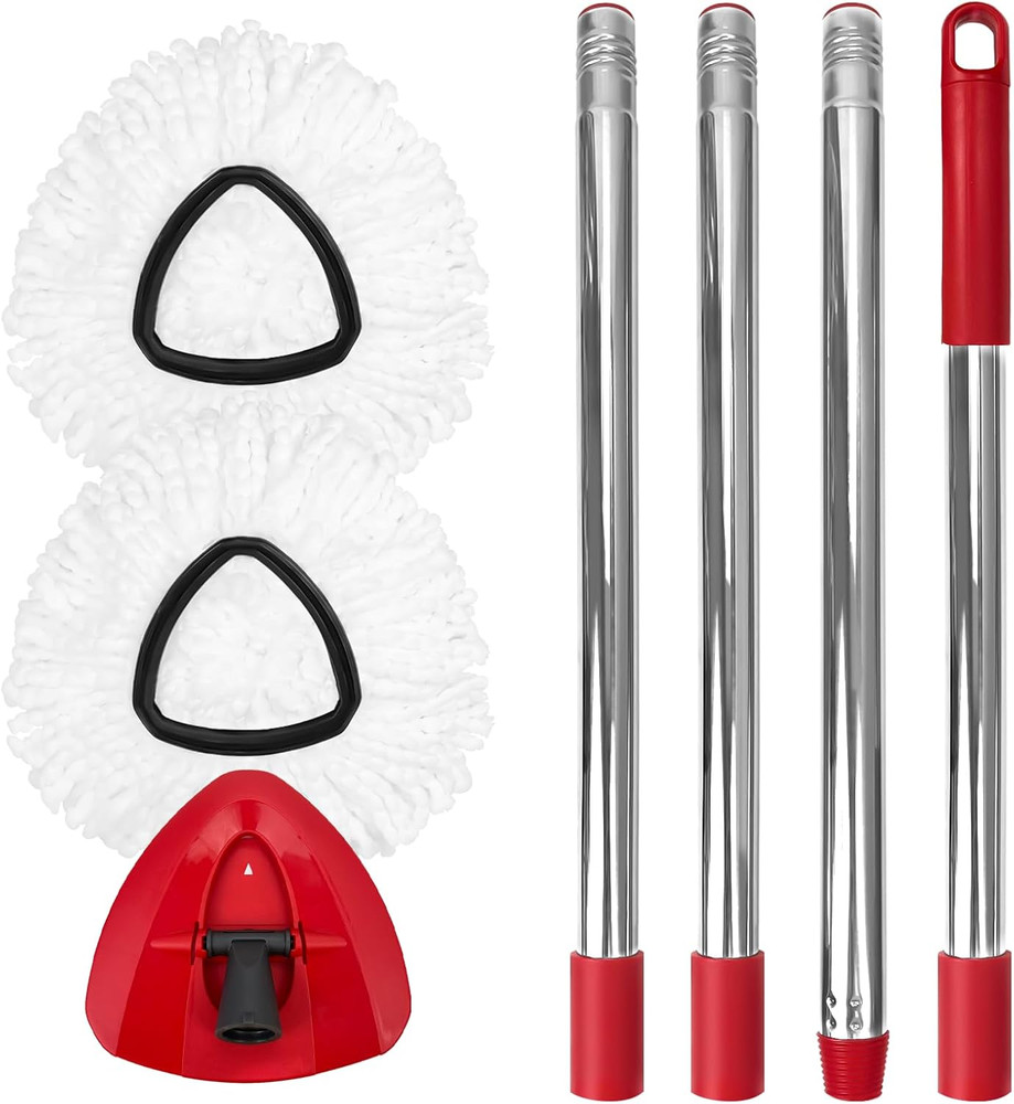 Spin Mop Replacement Set for O-Ceda Easywring 1-Tank System, Includes 2 Mop Head