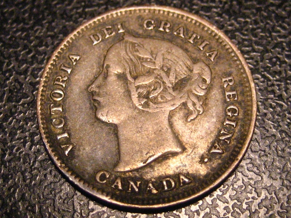 1893 Canadian Five Cent 92% Silver Piece