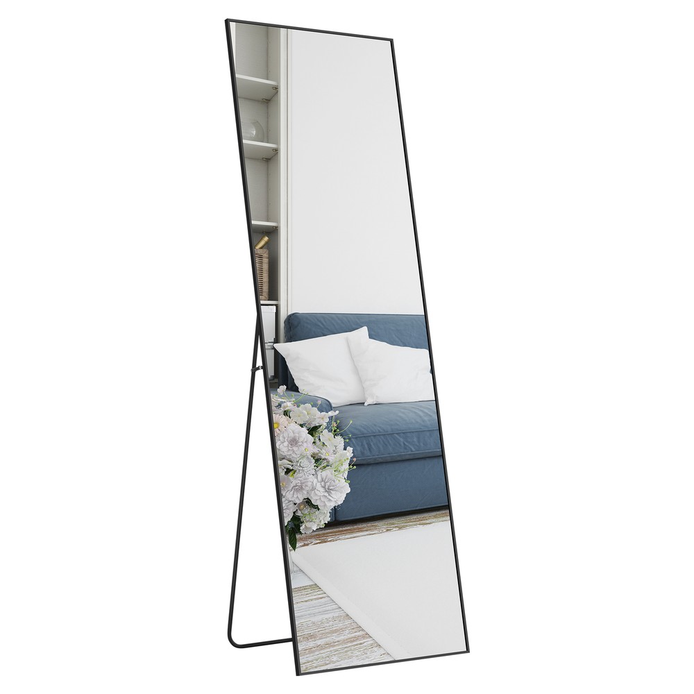 Full Length Floor Mirror, Wall Mounted Rectangle Floor Mirror Hanging or Leaning