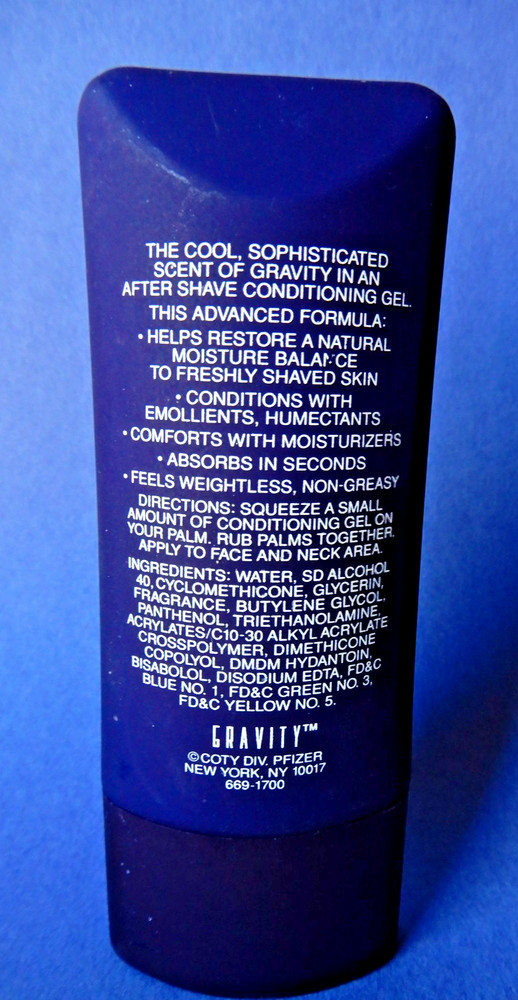 NOS Gravity After Shave Condition Gel 2.5 fl oz