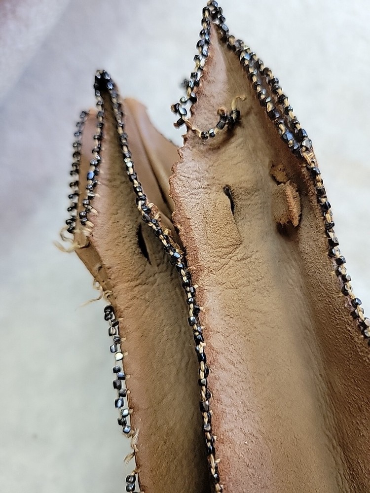 Chocolate Brown Suede Sequin Drawstring Bag/Purse